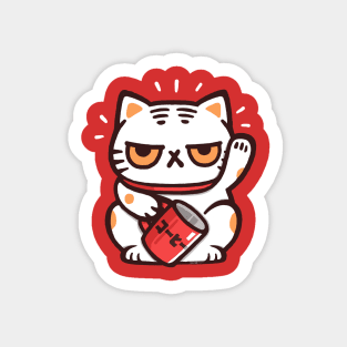 Lucky Coffee Cat Sticker